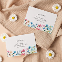Inmatningskort för Wildblomsterbabyvisningsregiste