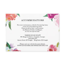 Inmatningskort med modern Blommigt för vattenfärg 