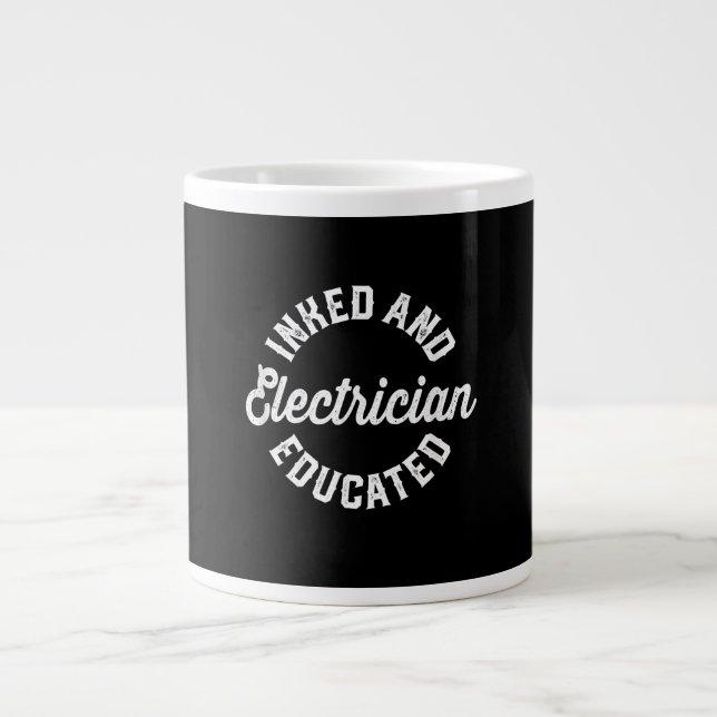 Inmed och Electrician Educated Gift Jumbo Mugg (Framsidan)