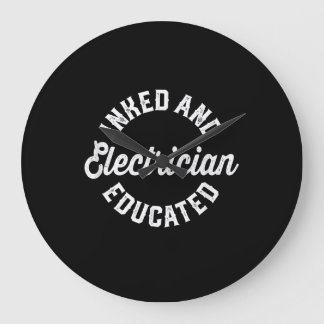 Inmed och Electrician Educated Gift Stor Klocka