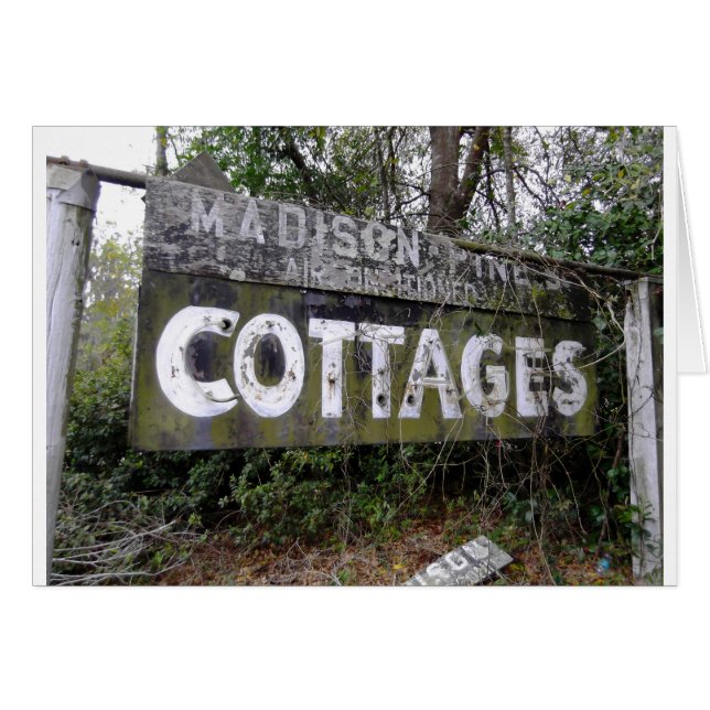 Inn-tecken för övergiven motor hälsningskort (Framsidan Horizontal)