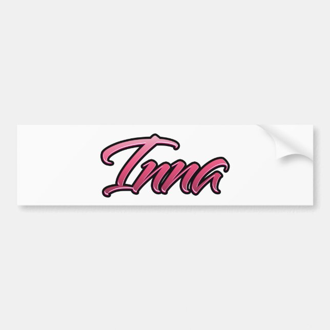 Inna faded rosa Aufkleber Sticker Bildekal (Framsidan)