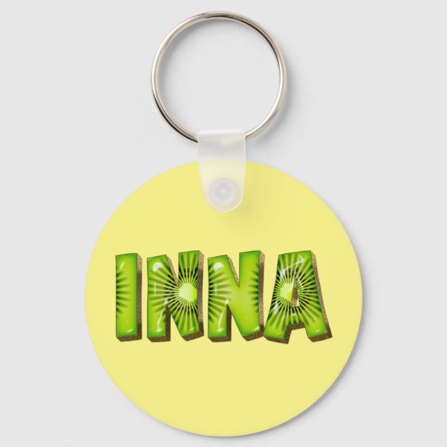 Inna Name Kiwi Design Schlüsselanhänger Nyckelring (Framsida)