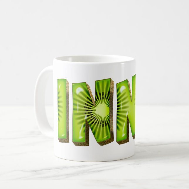 Inna Name Kiwi Style Tasse Teetasse Kaffeetasse Kaffemugg (Framsida vänster)