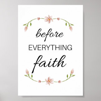 Innan allt troende inspirationskalligrafi poster