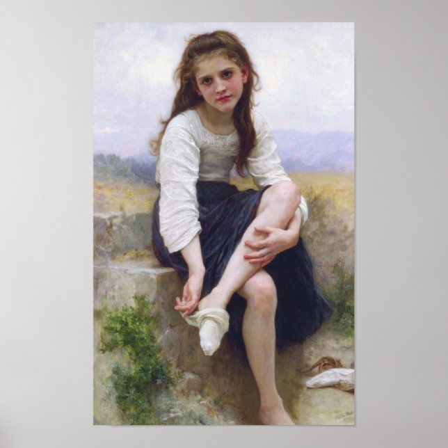Innan badet av William Bougereau Poster (Framsidan)