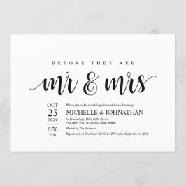 Innan de är Mr. och Mrs. Rehearsal inbjudan