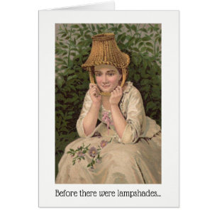 Innan det fanns födelsekort för Lampshades Hälsningskort