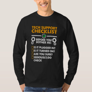 Innan du bränner mig Geek Funny Tech Support Chec T Shirt