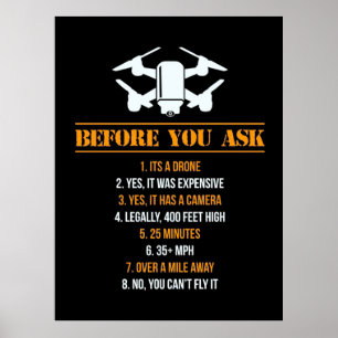 Innan du frågar Drone Pilot Poster