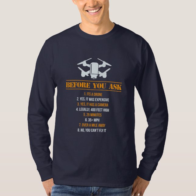 Innan du frågar Drone Pilot T Shirt (Framsida)
