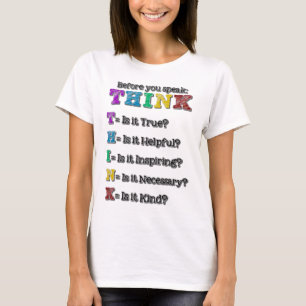 Innan du talar Tänka T Shirt