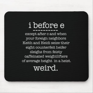 Innan E utom när Keith Konstig Funny Grammar Musmatta