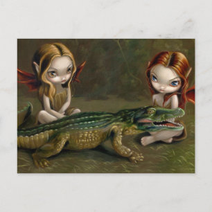 "Innan en alligator"-vykort Vykort