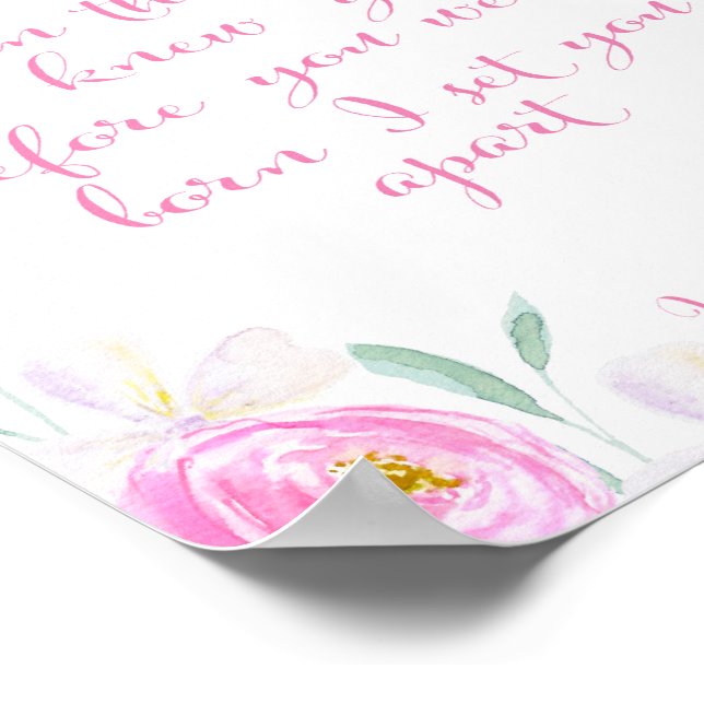 Innan jag bildade dig i livmodern kände jag dig. poster (Hörn)