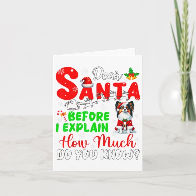 Innan jag förklarar hur mycket du vet Julafton Pap Kort (Framsida)