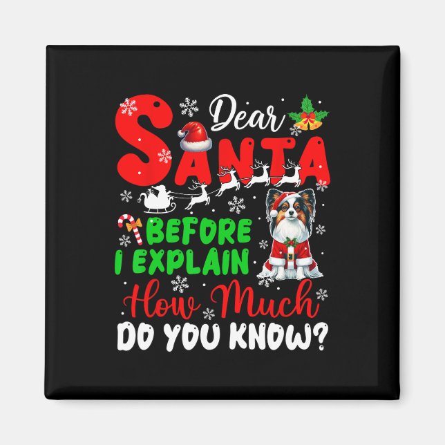 Innan jag förklarar hur mycket du vet Julafton Pap Magnet (Framsidan)