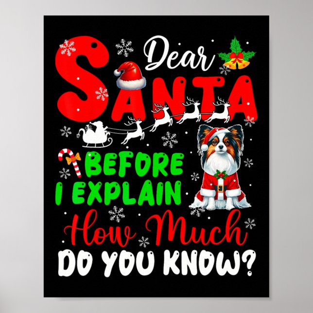 Innan jag förklarar hur mycket du vet Julafton Pap Poster (Framsidan)