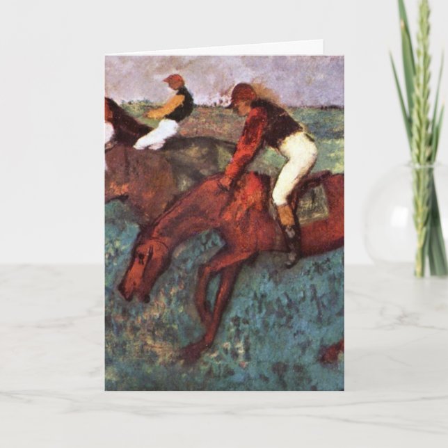 Innan Jockeis-utbildningen startas - Degas-målning Kort (Framsida)