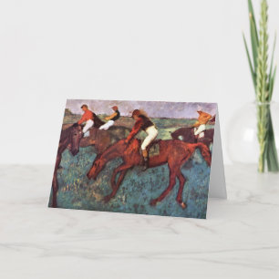 Innan Jockeis-utbildningen startas - Degas-målning Kort