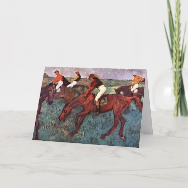 Innan Jockeis-utbildningen startas - Degas-målning Kort (Framsida)