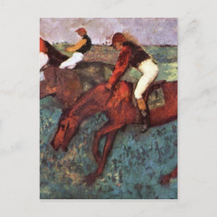 Innan Jockeis-utbildningen startas - Degas-målning Vykort