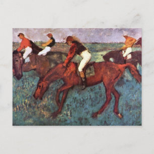 Innan Jockeis-utbildningen startas - Degas-målning Vykort