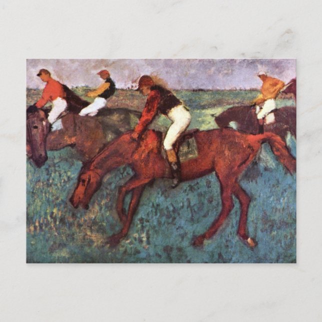 Innan Jockeis-utbildningen startas - Degas-målning Vykort (Framsida)