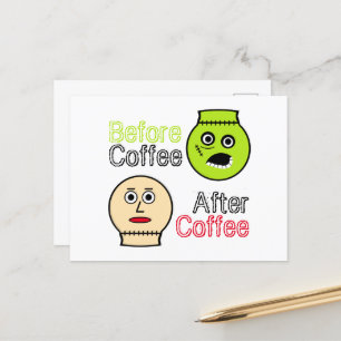 Innan kaffe, Efter kaffe, Kaffe monster Vykort