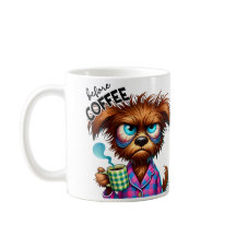 Innan kaffe vs. Fullständigt koffeinsatt hund 
