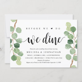 Innan vi gör det ska vi äta middag, Bröllop-middag Inbjudningar