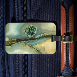 Innanför en halvädelsten bagagebricka