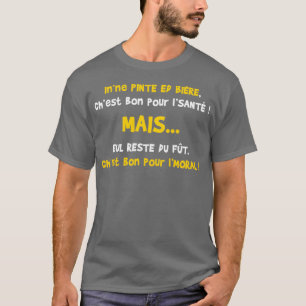 Inne pinte lade öl på dess bra för hälsans skull t shirt