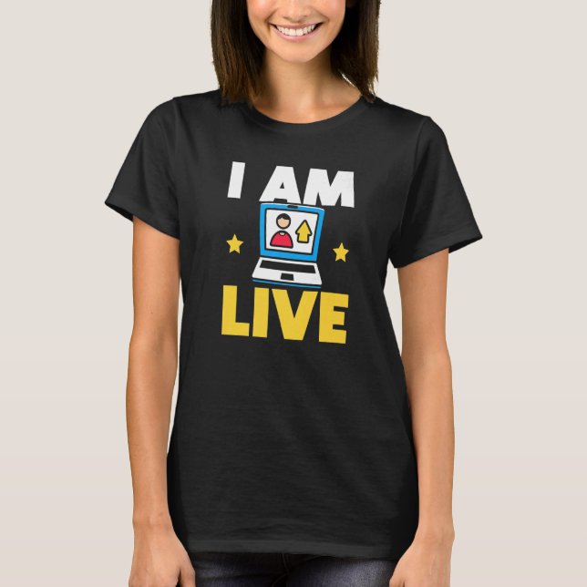 Innehåll Creator Social Media Influencer Vlogger P T Shirt (Framsida)