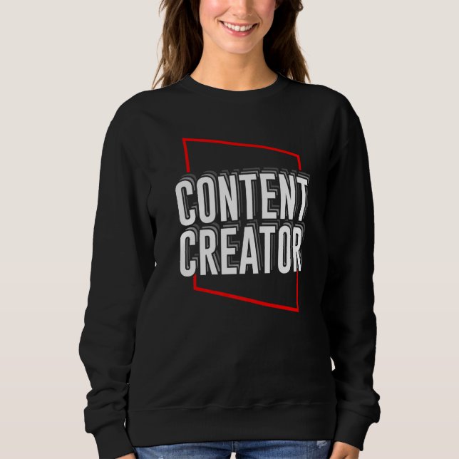 Innehåll Creator Vlogger Bloggare Influencer Podca T Shirt (Framsida)