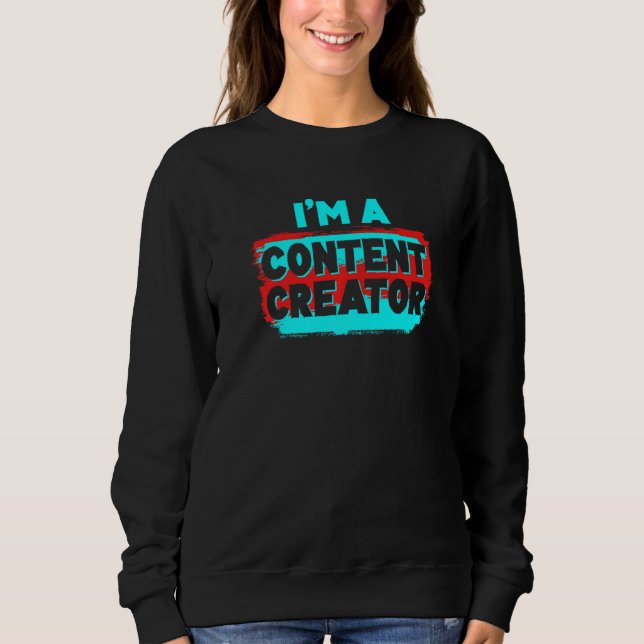 Innehåll Creator Vlogger Influencer Podcaster Skri T Shirt (Framsida)