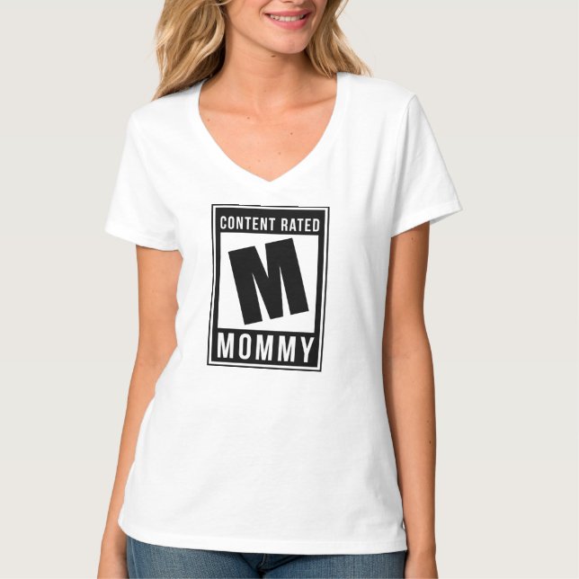 Innehåll-klassificerad M T-Shirt Mamma Gamer-famil (Framsida)