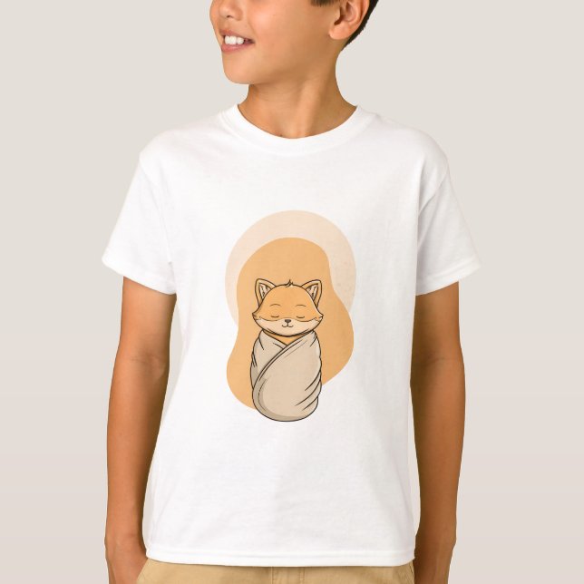 Innehåll Lindad Räv Kids T Shirt (Framsida)