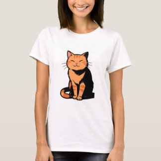 Innehållen Orange Katt Kvinnor T - Skjortor Shirt