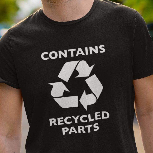 Innehåller återvunna delar t shirt (Skapare uppladdad)