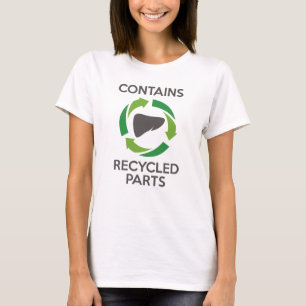 Innehåller återvunna delar t shirt