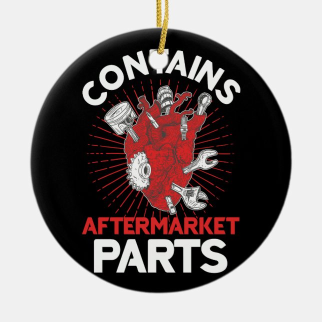 Innehåller eftermarknadsdelar öppen hjärt kirurgi  julgransprydnad keramik (Framsidan)