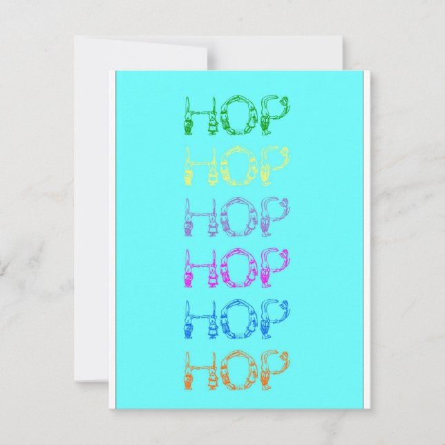 Innehåller hälsningskort för Bunnies Påsk Skutt Julkort (Framsida)