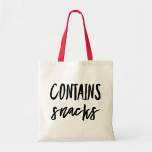 "Innehåller Snacks" Köp till säcken Tygkasse