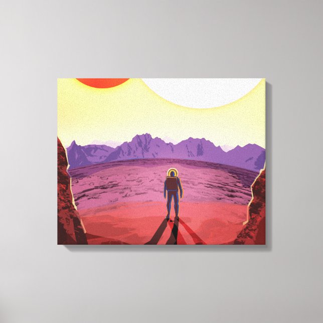 Innehåller utrymmesresmål Planet Äventyr Canvastryck (Framsida)