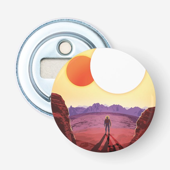 Innehåller utrymmesresmål Planet Äventyr Flasköppnare (Framsidan)