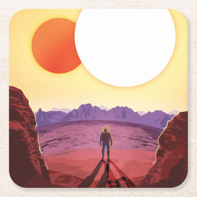 Innehåller utrymmesresmål Planet Äventyr Underlägg Papper Kvadrat (Framsidan)