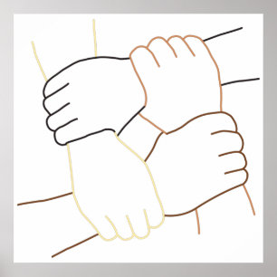 Innehav av Händer med flera Tävling 1-Kärlek som o Poster