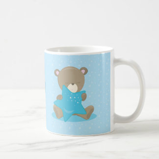 Innehav för pojke för babybjörnblått en stjärna kaffemugg