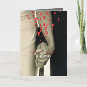 innehav räcker Balack och vitbröllop Inbjudan